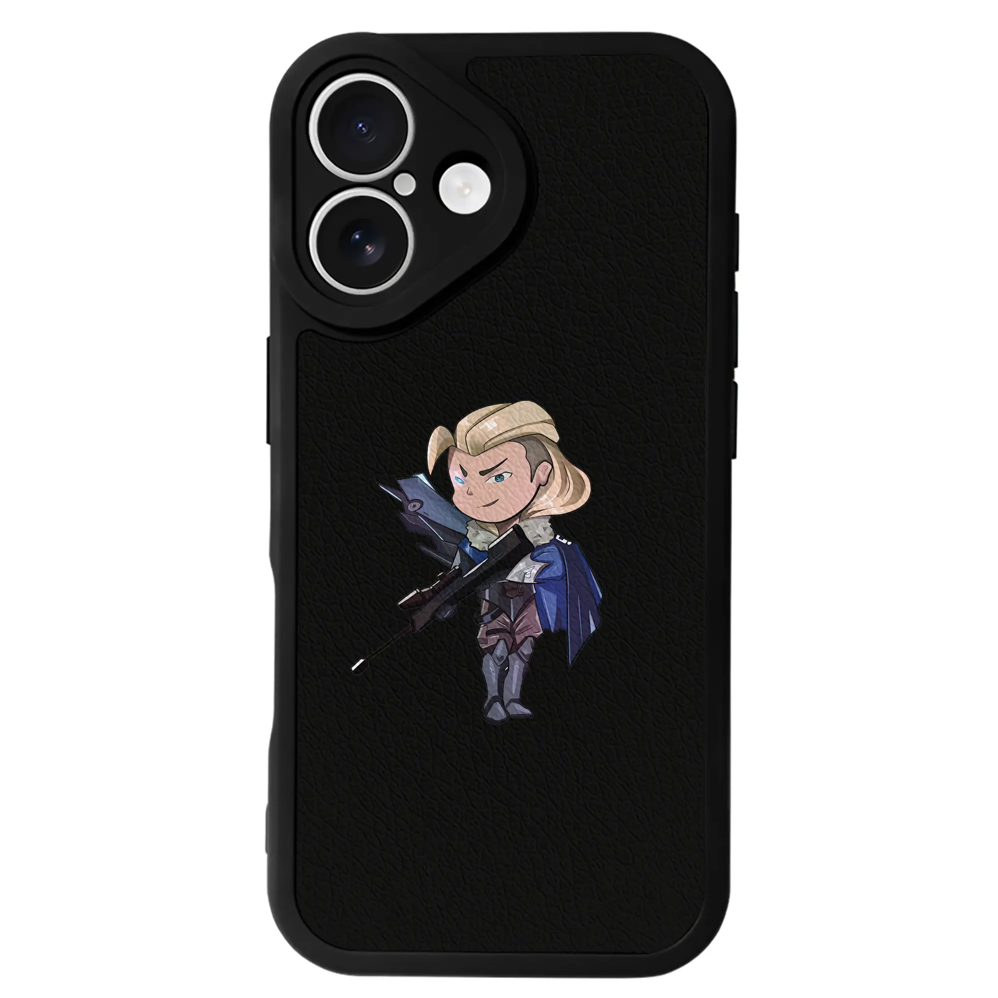 VALORANT グッズ,ソーヴァ - IPhone 16シリーズ対応 ・ シリコンスマホケース ・ レザー調 ・ 高精度フィット ・ 耐衝撃 ・ ワイヤレス充電対応 ・ 精密カット